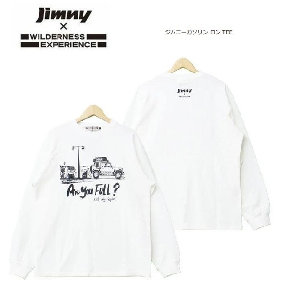 ジムニー×ウィルダネスエクスペリエンス ジムニーガソリンロングＴシャツ ホワイト XL　813202　メンズ　アウトドア　ジムニー