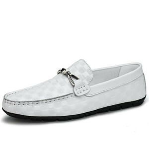  Loafer new goods * men's slip-on shoes gentleman shoes driving shoes casual shoes commuting going to school white 24cm