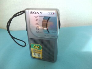 SONY ICR-P15 AM compact radio made in Japan * operation goods 