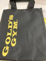 新品　タグ付き　GOLD'S GYM ゴールドジム　トートバッグ　ブラック　26×22×10㎝　ポリエステル100％ファスナー収納付き_画像1