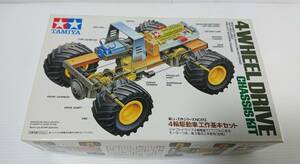 未組立　タミヤ　TAMIYA　楽しい工作シリーズ　NO.113　4輪駆動車工作基本セット　木製使用　希少　子供の教材　生産終了品