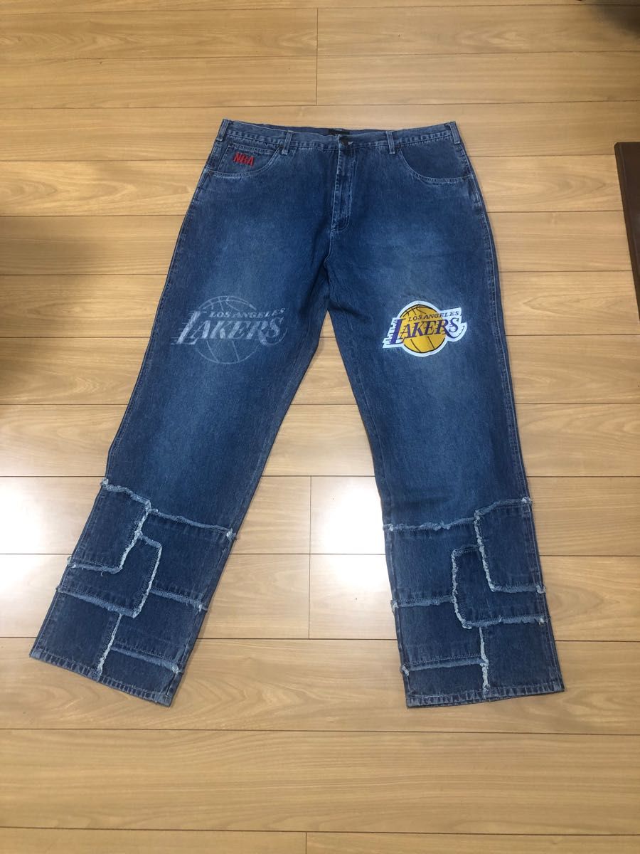 NBA unk デニム シュプリーム レイカーズ デニムワッペン W38 チーム