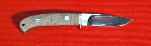 No.LV-100 シルバーハンター100・オリーブキャンバスマイカルダー柄・8AStailess Blade:80mm・全長:195mm.革ケース付