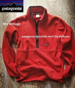 90年代　パタゴニア　シンチラ ハーフジップ プルオーバー フリースJK　L　 patagonia　 ハーフジップ