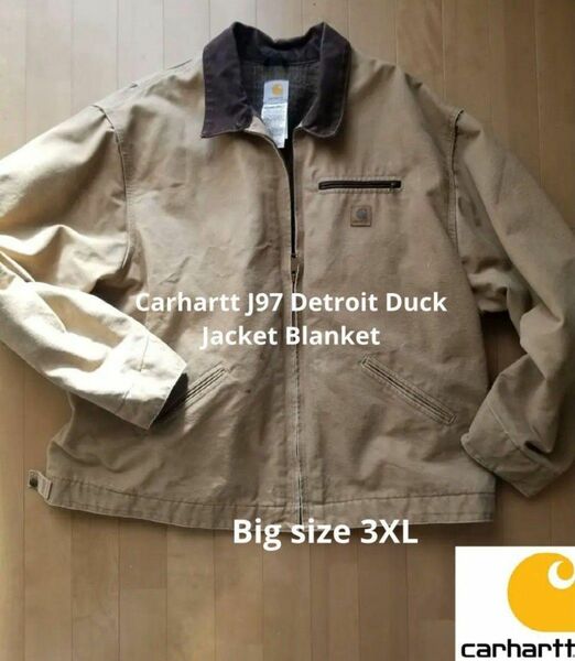 USA製　古着 Carhartt カーハート Detroit Duck　Jacket　J79 ビックサイズ　3XL デトロイト