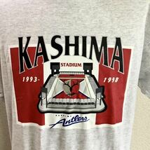 激レア 未使用 90s USA製 鹿島アントラーズ Kashima Antlers 半袖 Tシャツ カシマサッカースタジアム ラバープリント ラッセル 古着好きに_画像3