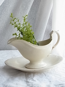 クレイユ＆モントロー　ソーシエール　１９世紀　陶器　アンティク　皿