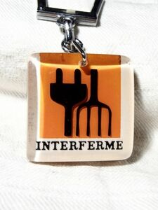 interferme ブルボンキーホルダー　農業 鍬　電気プラグ　edf 原子力発電