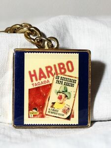 HARIBO 1970年　メタル　キーホルダー ハリボー　フランスアンティーク　ビンテージ　ピエロ　　グミ　お菓子