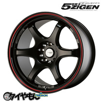 5ZIGEN プロレーサー キャノンボール 17インチ 5H100 8J +40 2本セット ホイール マットブラックRED ハブ径67.1φ 軽量ホイール_画像1