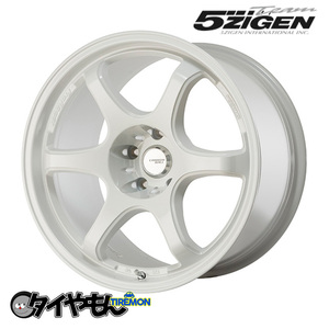 5ZIGEN プロレーサー キャノンボール 17インチ 5H114.3 9J +35 4本セット ホイール ホワイト ハブ径73.1φ 軽量ホイール