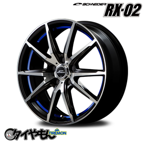 マルカ MID WHEELS シュナイダー SCHNEIDER RX02 RX-02 16インチ 4H100 6J +42 1本 ホイール アンダーカットブルー