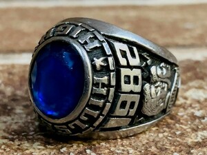 * rare!1982 year Vintage high school ring.80'sVintage.20 number 21 number. college.USA old clothes. Roo do series lock Biker.1980 period lagido style 