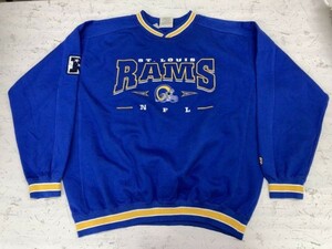 90-00's 古着 Lee SPORT リースポーツ St. Louis Rams 現ロサンゼルス・ラムズ NFL アメフト スウェット トレーナー メンズ XL 青