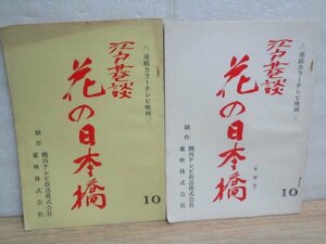 テレビ時代劇台本■〔準備稿/本稿2冊〕江戸巷談・花の日本橋　第4回「晴れ姿　幡随院長兵衛：後編」関西テレビ/東映/昭和46年