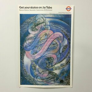 ポスター『Get your skates on』　Roslaw Szaybo　50x76cm　ロスワフ・ザイボ　ロンドン地下鉄　tube　デザイン　アイススケート