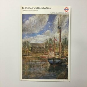 ポスター『St Katharine's Dock』　50x76cm　Jacqueline Rizvi　ロンドン地下鉄　tube　デザイン　アート　旅行　