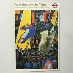ポスター『Paint the Town by Tube』　50x76cm　Donna Muir and Su Huntley　ロンドン地下鉄　デザイン　アート