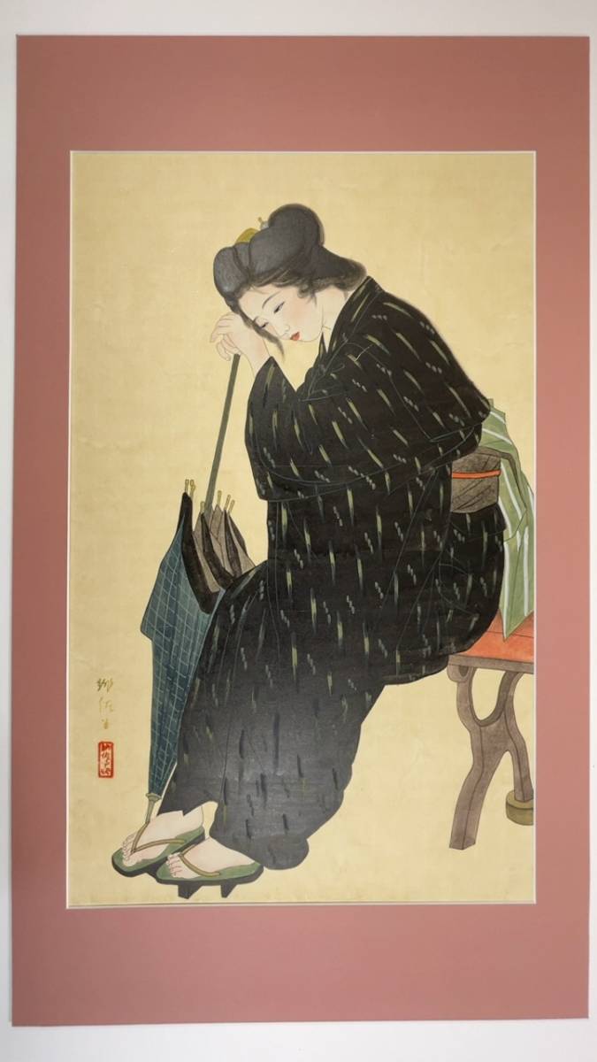 偽物 梶原緋佐子 虫の音 掛け軸 美人画 日本画 - asymmetricjewelry.co.il
