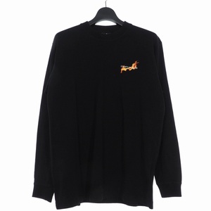 マルセロバーロン マルセロブロン MARCELO BURLON FIREBALL T-SHIRT L/S バーニングボール tシャツ ロンT S ブラック マルチカラー