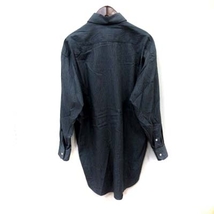 ヒロココシノ HIROKO KOSHINO HOMME ドレスシャツ ワイシャツ ストライプ 長袖 M 黒 ブラック /YI ■MO メンズ_画像4