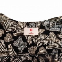 ユーバイウンガロ U by ungaro ラップワンピース カシュクール ドット 長袖 38 黒 ブラック レディース_画像4