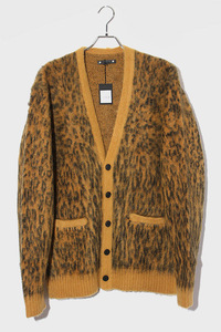 2 未使用品 2022AW MINEDENIM マインデニム Kid Mohair Leopard Knit Long Cardigan レオパード柄 ニット カーディガン 2210-6001/■In2 メ