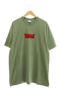 シュプリーム SUPREME 22SS Ralph Steadman Box Logo Tee ラルフ ステッドマン ボックス ロゴ 半袖 Tシャツ L 緑 カーキ AA★ 230115/103