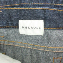 メルローズ MELROSE デニムスカート タイトスカート ミニ丈 4 ネイビー 紺 /YM18 レディース_画像4