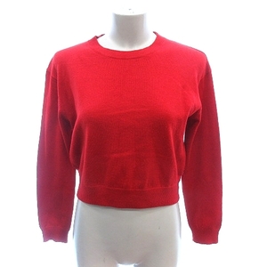  Moussy moussy knitted sweater crew neck long sleeve F red red /AU lady's 