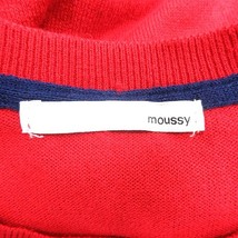 マウジー moussy ニットセーター クルーネック 長袖 F 赤 レッド /AU レディース_画像5