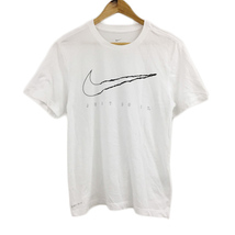 ナイキ NIKE THE NIKE TEE Tシャツ カットソー プルオーバー クルーネック プリント 総柄 半袖 M 白 黒 ホワイト ブラック メンズ_画像1