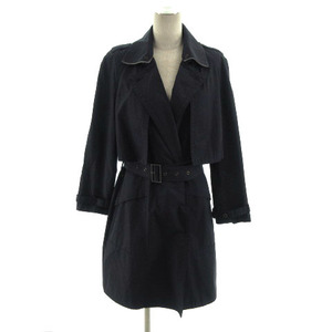  Victorinox VICTORINOX coat trench coat belt cotton . navy navy blue S lady's 