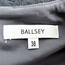 ボールジー BALLSEY トゥモローランド ワンピース ひざ丈 七分袖 ラウンドネック 薄手 無地 38 グレー /MO レディース_画像7