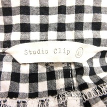 スタディオクリップ Studio Clip クロップドパンツ サブリナ ギンガムチェック L 黒 ブラック 白 ホワイト /AU ■MO レディース_画像5