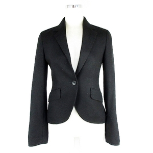  Untitled UNTITLED jacket tailored long sleeve single thin wool Anne gola. plain 1 black black outer /MO lady's 