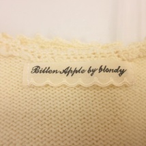 ビトゥン アップル バイ ブロンディ Bitten Apple by blondy カーディガン ニット 長袖 刺繍 オフホワイト 白 F *E765 レディース_画像3