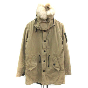  Rose Bud ROSE BUD Mod's Coat military coat middle height Zip up liner attaching S beige /YM23 lady's 