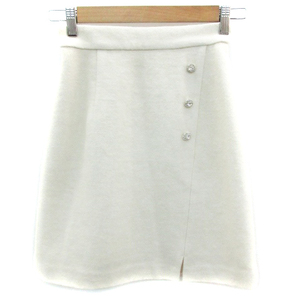  Proportion Body Dressing PROPORTION BODY DRESSING flair skirt knee height wool .1 eggshell white white /YM13 lady's 