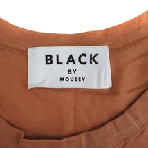 ブラック バイ マウジー BLACK by moussy シャツチュニック 長袖 ラウンドネック スリット F オレンジブラウン /SM24 レディース_画像6