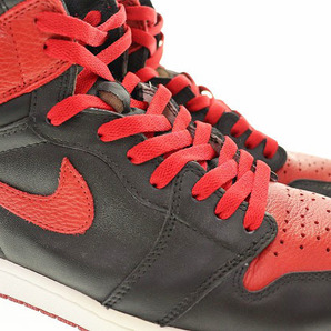 ナイキ NIKE AIR JORDAN 1 RETRO HIGH OG BANNED 2016 29cm BRED 555088-001 エア ジョーダン I レトロ ハイ バーンド ブレッド 230117の画像6