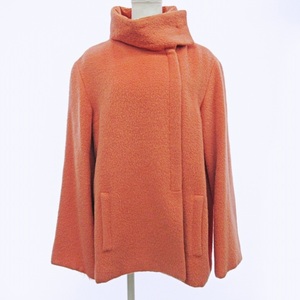  paul (pole) kaPAULE KA alpaca short coat jacket pie ru Zip up stand-up collar orange 38 1228 IBO33 lady's 