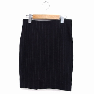  Ships SHIPS MANTECO skirt tight knee height wool . back Zip stripe 36 black black /NT15 lady's 