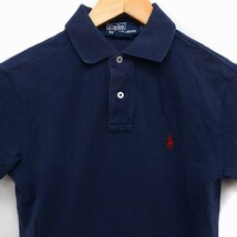 ポロ バイ ラルフローレン Polo by Ralph Lauren 国内正規品 ポロシャツ 半袖 カスタムフィット 綿 XS ネイビー 紺 /FT10 レディース_画像4