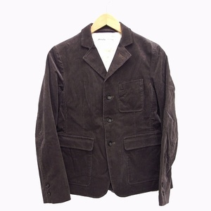  Beams Boy BEAMS BOY tailored jacket corduroy single unlined in the back cotton . dark brown tea /HT6 lady's 