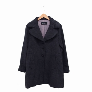  As Know As as know as coat outer Cesta - middle height simple charcoal gray /KT5 lady's 