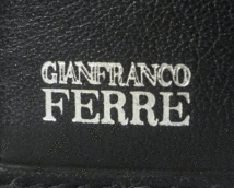 良品　ジャンフランコフェレ　ＧINFRANCO FERRE　レザー　ブラック　黒　二つ折り　財布　ウォレット　メンズ_画像5