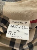 バーバリー ロンドン　Burberry London ステンカラーコート バルマカーンコート　ウールライナー付き　比翼　ライトベージュ　綿100%_画像8