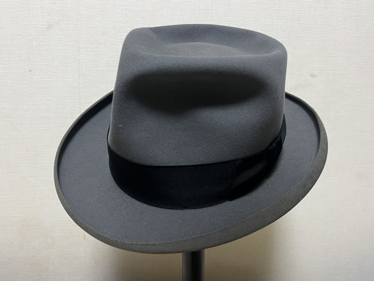 BIG! 60's STETSON 59CM 3X HOMBURG ホンブルグ ステットソン ビッグ