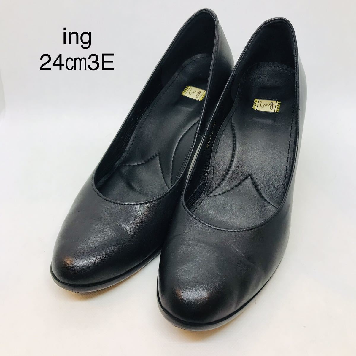 特価 新品18150円 ing イング オペラシューズ レザースリッポン 白
